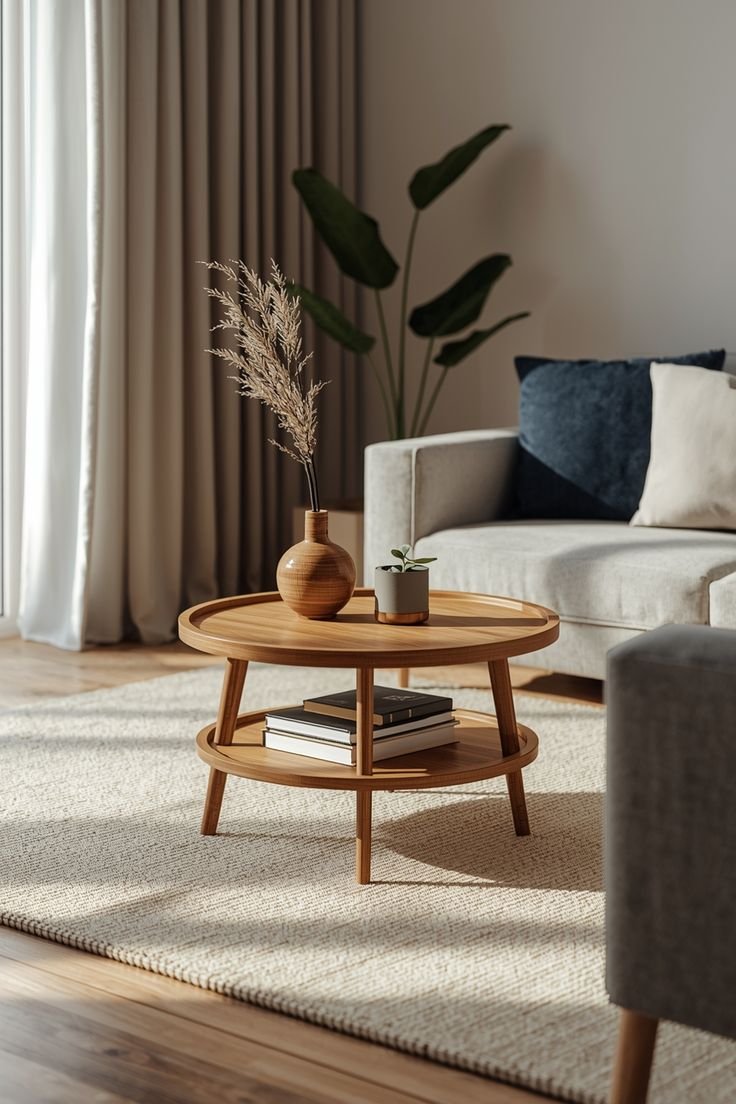 Premium teak wood coffee table in Perinthalmanna furniture store