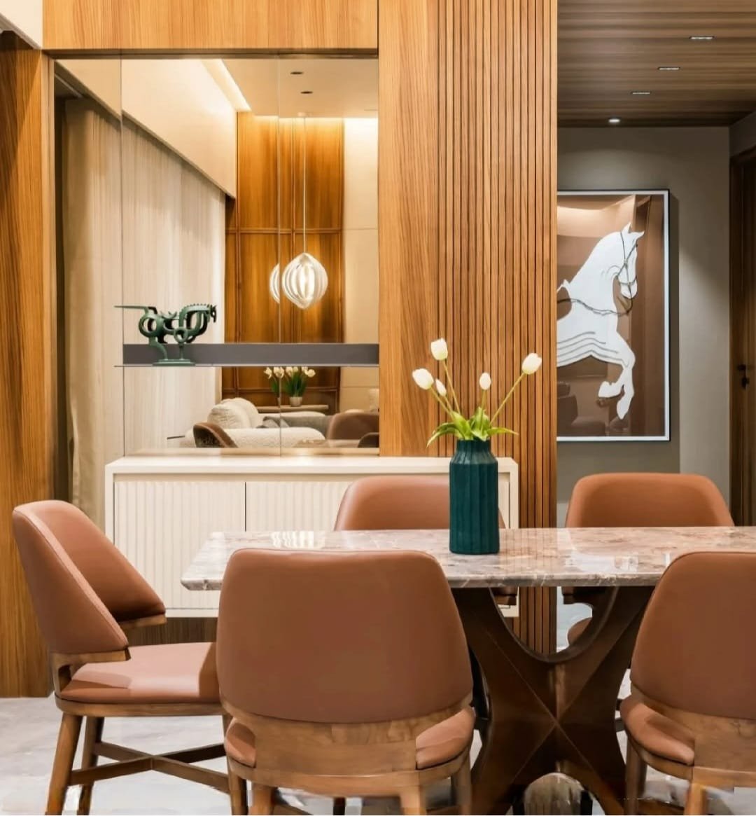 Solid wood dining tables at wooden furniture showroom near me